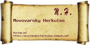 Movovarsky Herkules névjegykártya